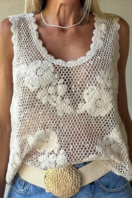 atraktivan top u boho stilu s cvjetnim motivima FLORINDANA