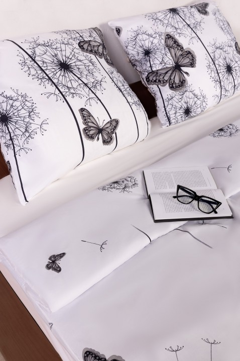 Komplet posteljina BORBELHA 200 x 220 cm pamučni saten, Boja: bijela, IVET.HR - MODERNA ODJEĆA