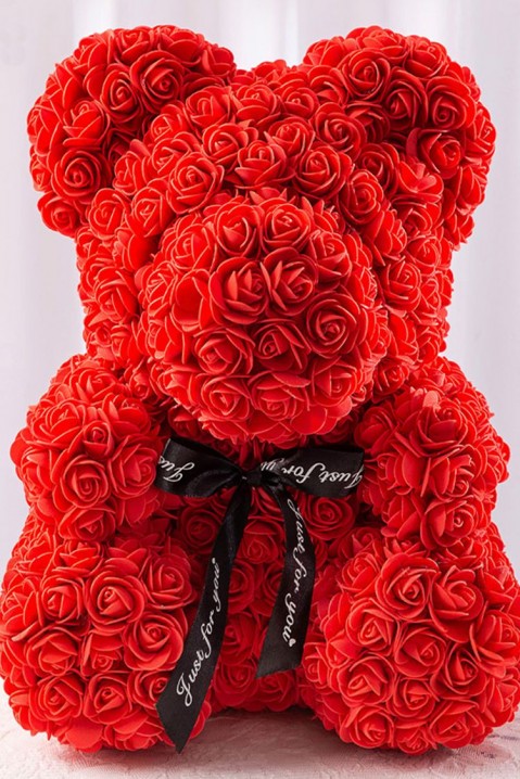 Medvjed od ruža MERINDI RED 34 cm, Boja: crvena, IVET.HR - MODERNA ODJEĆA