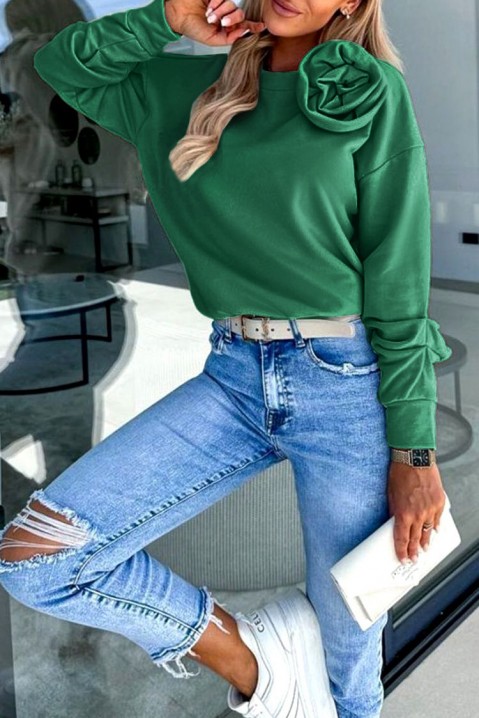 Ženska bluza FLORELDA GREEN, Boja: zelena, IVET.HR - MODERNA ODJEĆA