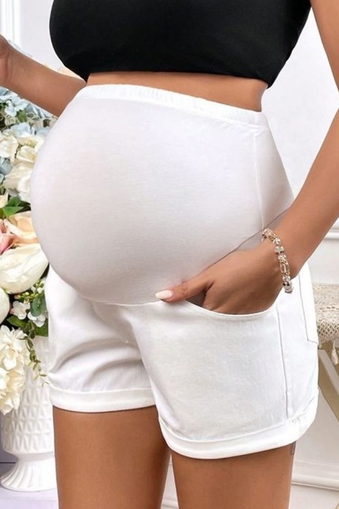 Kratke hlače za trudnice RELGANA, Boja: bijela, IVET.HR - MODERNA ODJEĆA