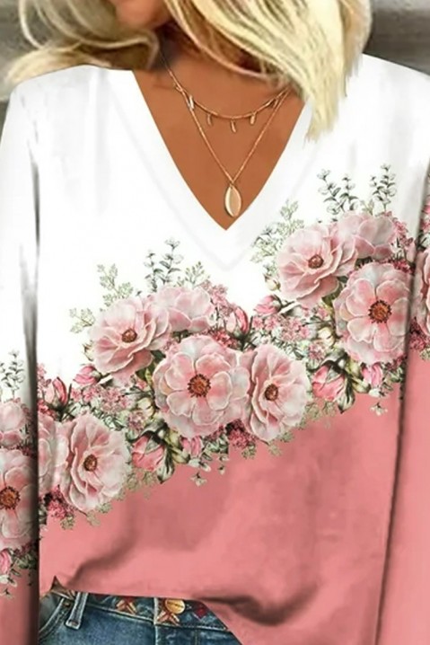 Ženska bluza BLUMPELSA, Boja: bijela i ružičasta, IVET.HR - MODERNA ODJEĆA