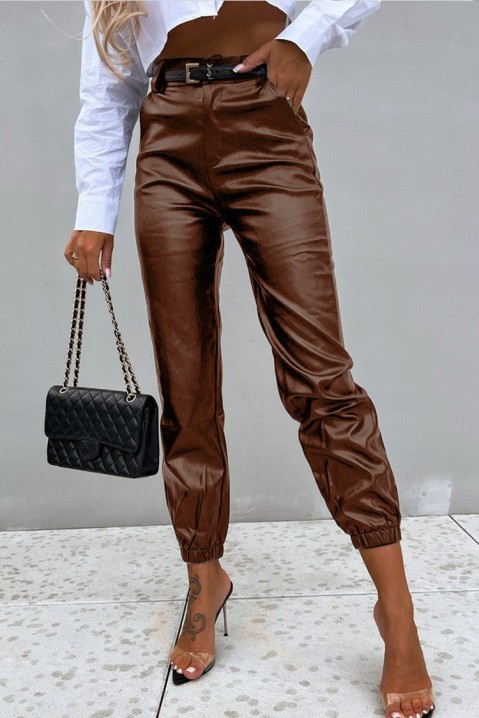 Hlače GARBONA BROWN, Boja: smeđa, IVET.HR - MODERNA ODJEĆA