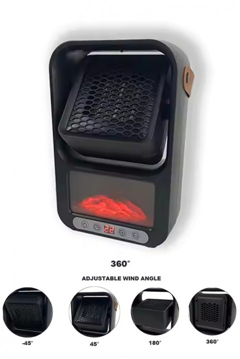 Mini ventilatorska pećnica KEITI, Boja: crna, IVET.HR - MODERNA ODJEĆA