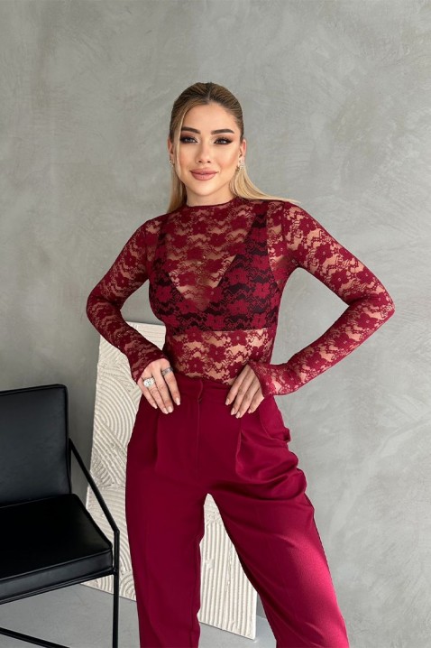 Bodi - bluza ROSIANA BORDO, Boja: bordo, IVET.HR - MODERNA ODJEĆA