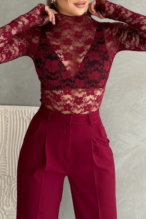 Bodi - bluza ROSIANA BORDO, Boja: bordo, IVET.HR - MODERNA ODJEĆA