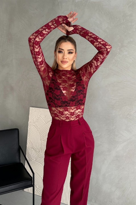 Bodi - bluza ROSIANA BORDO, Boja: bordo, IVET.HR - MODERNA ODJEĆA