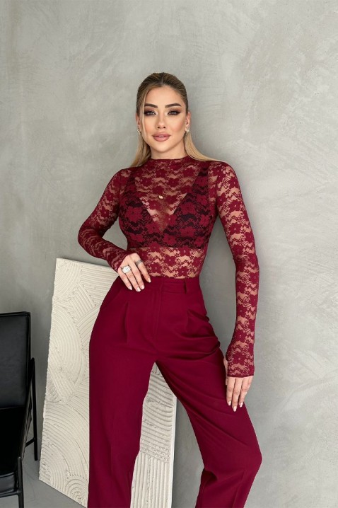 Bodi - bluza ROSIANA BORDO, Boja: bordo, IVET.HR - MODERNA ODJEĆA