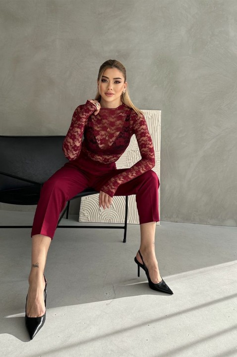 Bodi - bluza ROSIANA BORDO, Boja: bordo, IVET.HR - MODERNA ODJEĆA