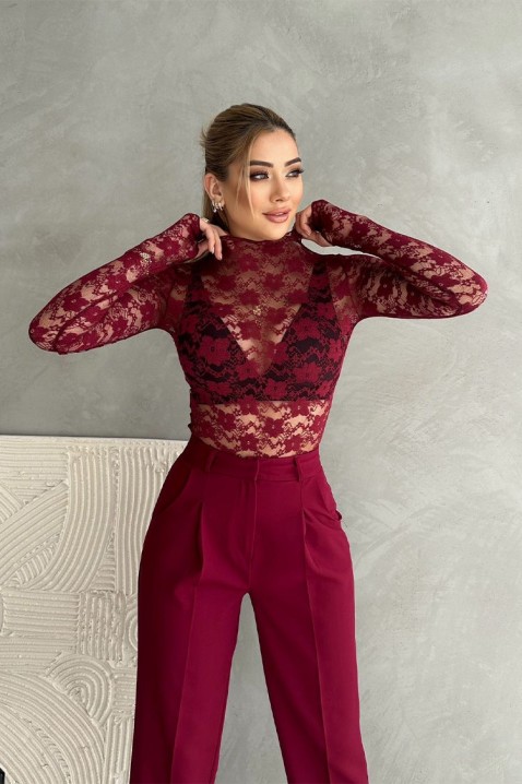 Bodi - bluza ROSIANA BORDO, Boja: bordo, IVET.HR - MODERNA ODJEĆA