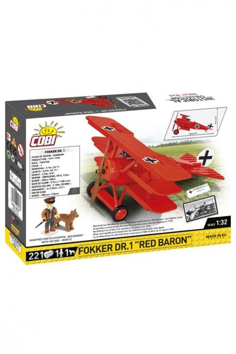 Konstruktor COBI aviona Fokker Dr.1 Red Baron - 221 djelovaIVET.HR - MODERNA ODJEĆA