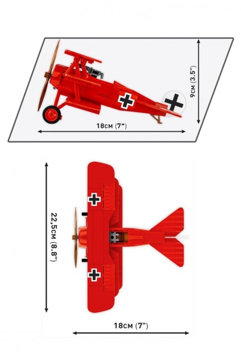 Konstruktor COBI aviona Fokker Dr.1 Red Baron - 221 djelovaIVET.HR - MODERNA ODJEĆA