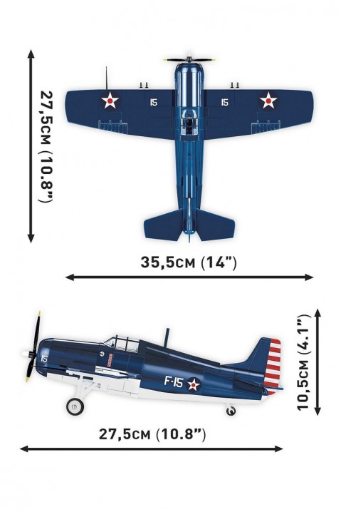 Konstruktor Cobi aviona Grumman F4F Wildcat - dijelovi 375IVET.HR - MODERNA ODJEĆA