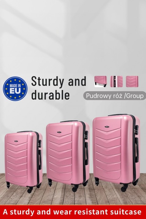 Komplet 3 kofera MORTIGO PINK, Boja: roza, IVET.HR - MODERNA ODJEĆA