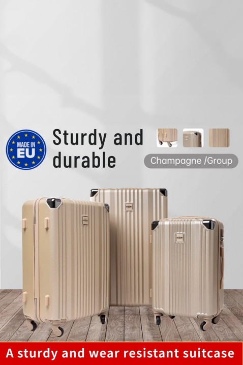 Komplet 3 kofera ROBELSO BEIGE, Boja: bež, IVET.HR - MODERNA ODJEĆA