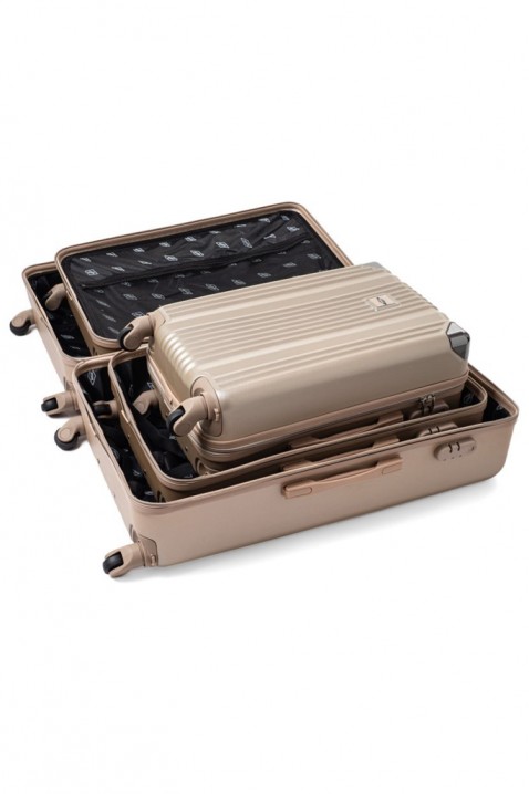 Komplet 3 kofera ROBELSO BEIGE, Boja: bež, IVET.HR - MODERNA ODJEĆA
