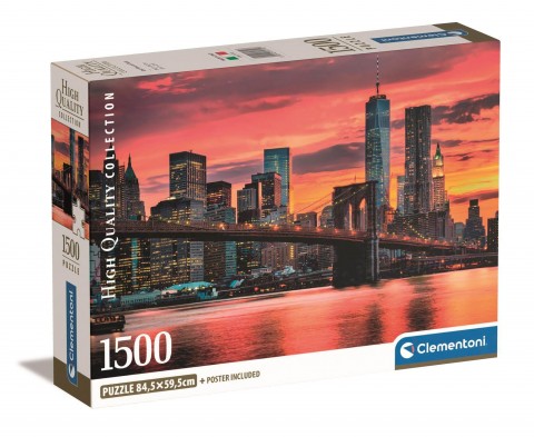 Puzzle Clementoni od 1500 dijelova - East River u sumrakuIVET.HR - MODERNA ODJEĆA