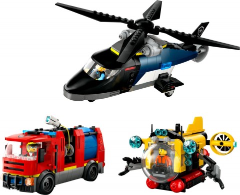 60462 | Set s helikopterom, vatrogasnim vozilom i podmornicomIVET.HR - MODERNA ODJEĆA