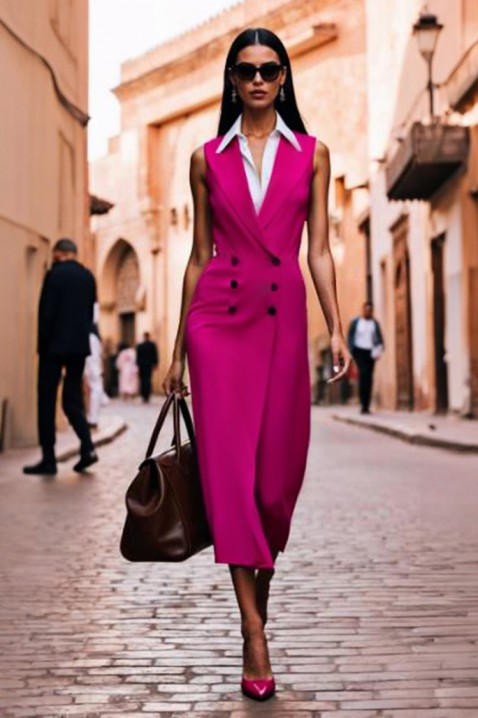 Haljina - sako XEOMERA FUCHSIA, Boja: fuksija, IVET.HR - MODERNA ODJEĆA