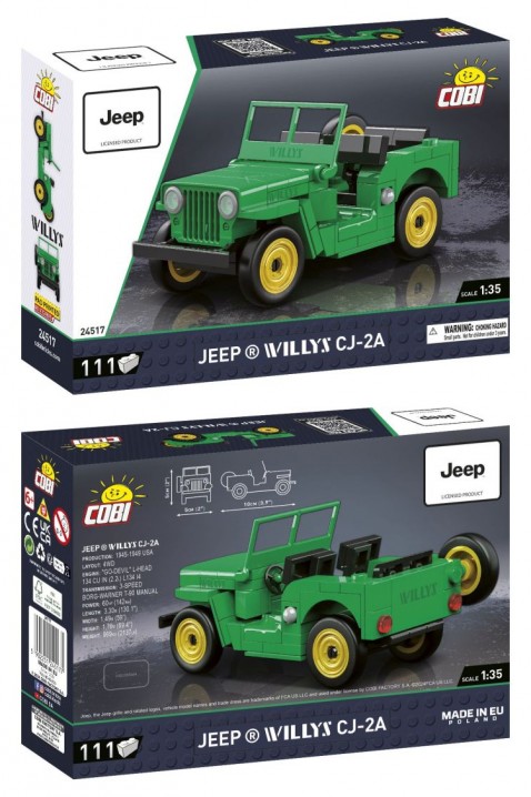 Konstruktor Cobi džip Willys CJ-2A - 111 dijelovaIVET.HR - MODERNA ODJEĆA