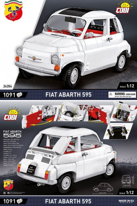 Konstruktor Cobi auto Fiat Abarth 595 - dijelovi 1091IVET.HR - MODERNA ODJEĆA