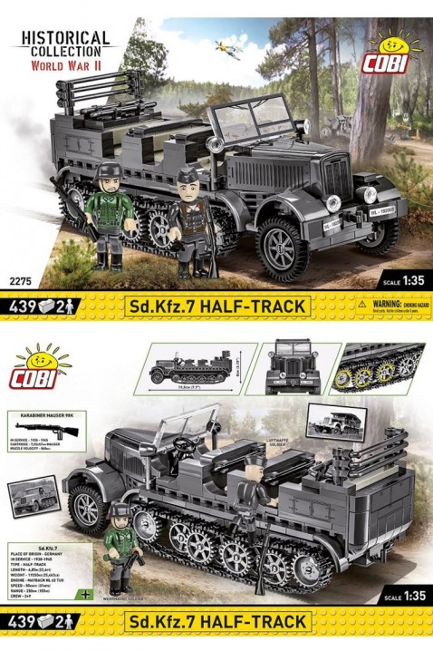 Konstruktor Cobi tenk Sd.Kfz. 7 Half-track - dijelovi 439IVET.HR - MODERNA ODJEĆA