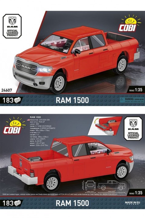 Konstruktor Cobi pickup RAM 1500 - dijelovi 183IVET.HR - MODERNA ODJEĆA