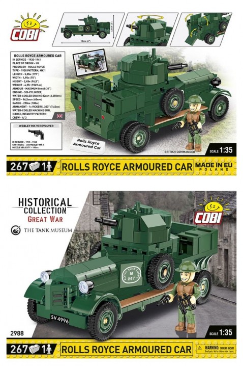 Konstruktor Cobi auto Rolls Royce Armored Car - dijelovi 267IVET.HR - MODERNA ODJEĆA