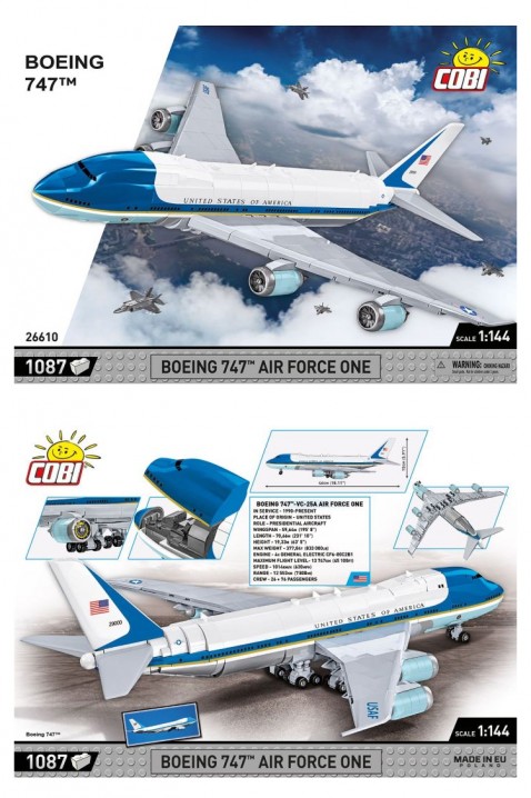Konstruktor Cobi avion Boeing 747 Air Force One - dijelovi 1087IVET.HR - MODERNA ODJEĆA