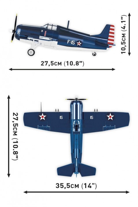 Konstruktor Cobi avion F4F Wildcat - dijelovi 375IVET.HR - MODERNA ODJEĆA