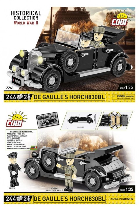 Konstruktor Cobi auto De Gaulle's Horch 830 BL - dijelovi 244IVET.HR - MODERNA ODJEĆA