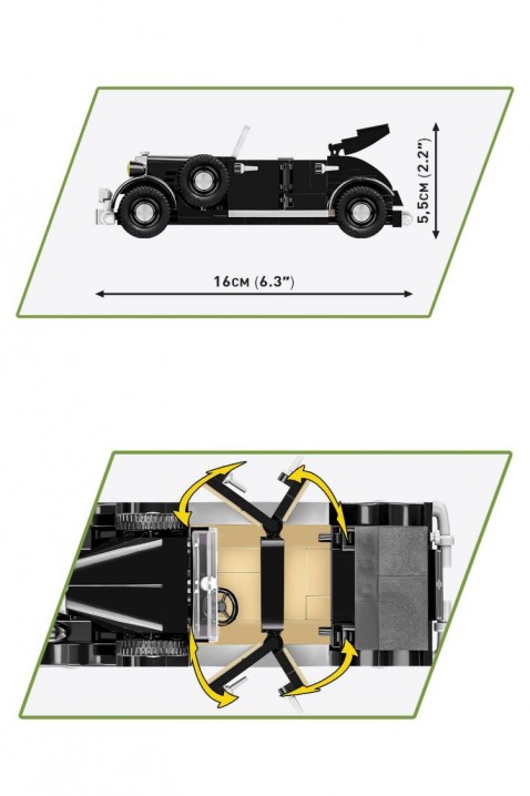 Konstruktor Cobi auto De Gaulle's Horch 830 BL - dijelovi 244IVET.HR - MODERNA ODJEĆA
