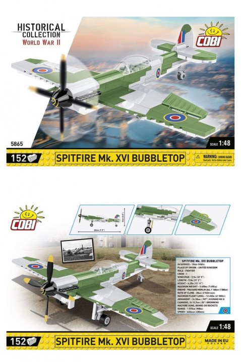 Konstruktor Cobi avion Spitfire Mk. XVI Bubbletop - dijelovi 152IVET.HR - MODERNA ODJEĆA