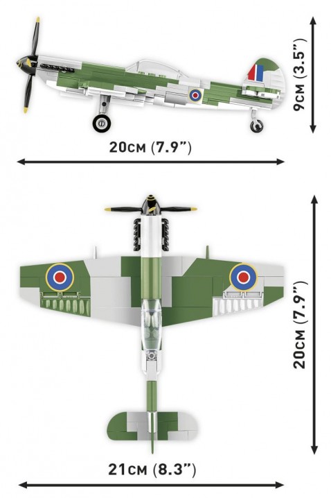 Konstruktor Cobi avion Spitfire Mk. XVI Bubbletop - dijelovi 152IVET.HR - MODERNA ODJEĆA