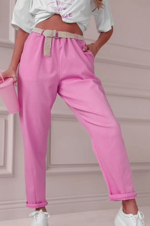 Hlače TERLOSA PINK, Boja: roza, IVET.HR - MODERNA ODJEĆA