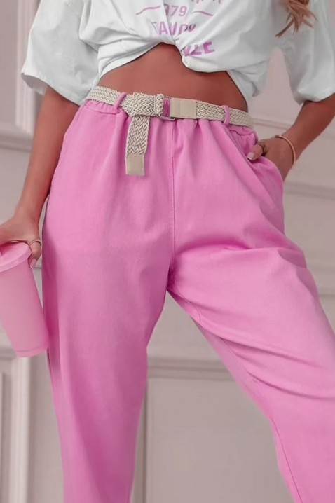 Hlače TERLOSA PINK, Boja: roza, IVET.HR - MODERNA ODJEĆA