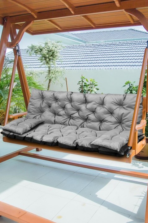 Jastuk za vrtnu klupu/ljuljačku 3 u 1 TREXY GREY 100x60x50 cm, Boja: siva, IVET.HR - MODERNA ODJEĆA