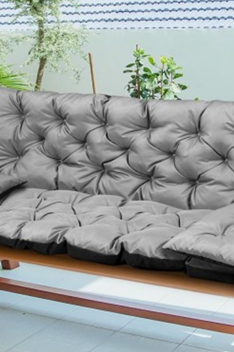 Jastuk za vrtnu klupu/ljuljačku 3 u 1 TREXY GREY 100x60x50 cm, Boja: siva, IVET.HR - MODERNA ODJEĆA