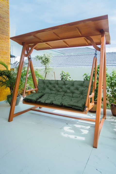 Jastuk za vrtnu klupu/ljuljačku 3 u 1 TREXY GREEN 100x60x50 cm, Boja: zelena, IVET.HR - MODERNA ODJEĆA
