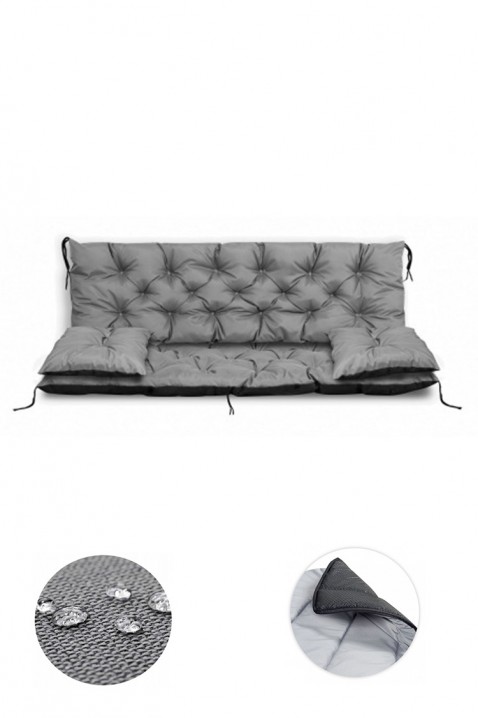 Jastuk za vrtnu klupu/ljuljačku DROLMY GREY 150x60x50 cm, Boja: siva, IVET.HR - MODERNA ODJEĆA