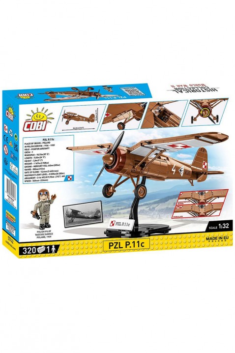 Konstruktor Cobi zrakoplov PZL P.11c - dijelovi 320IVET.HR - MODERNA ODJEĆA