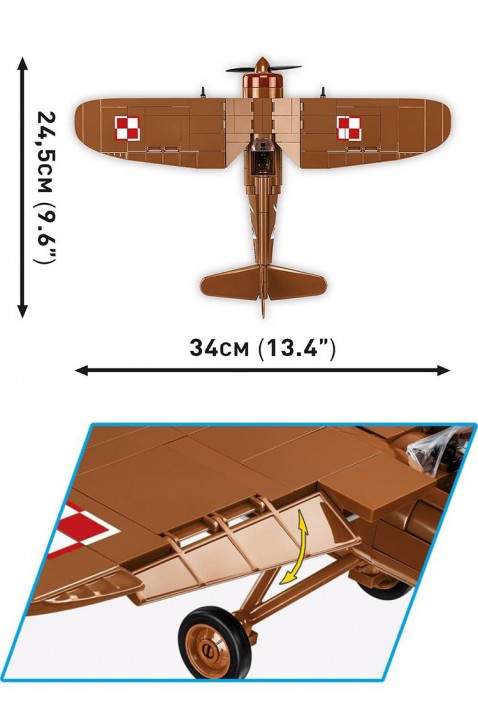 Konstruktor Cobi zrakoplov PZL P.11c - dijelovi 320IVET.HR - MODERNA ODJEĆA