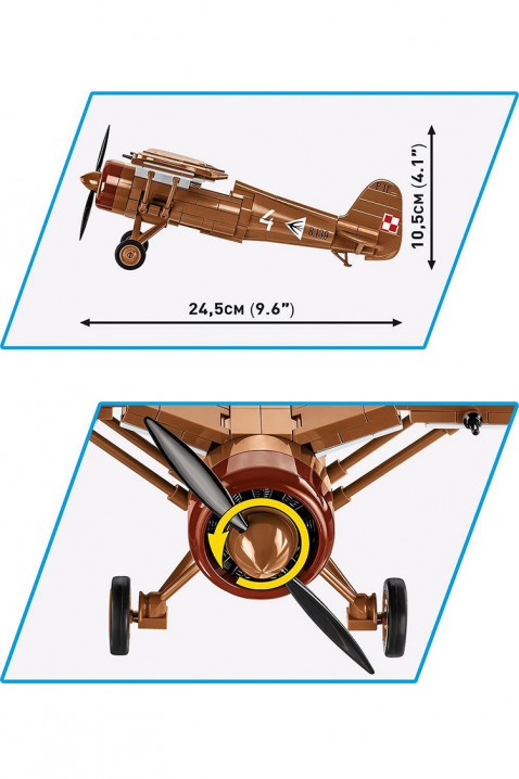 Konstruktor Cobi zrakoplov PZL P.11c - dijelovi 320IVET.HR - MODERNA ODJEĆA