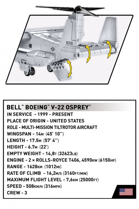 Konstruktor Cobi hibridni Bell Boeing V-22 - dijelovi 1090IVET.HR - MODERNA ODJEĆA