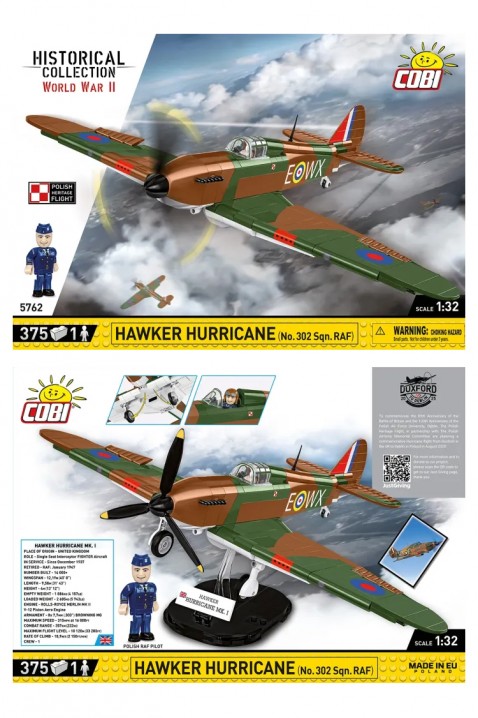 Konstruktor zrakoplova Cobi Hawker Hurricane - dijelovi 375IVET.HR - MODERNA ODJEĆA