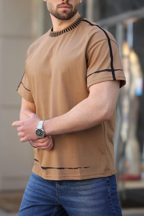 Muška majica MERVORZO BEIGE, Boja: bež, IVET.HR - MODERNA ODJEĆA