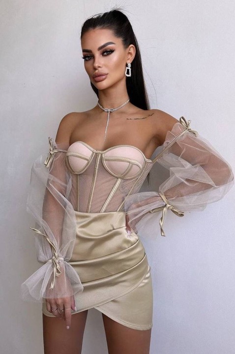 Haljina MIRVOLZA BEIGE, Boja: bež, IVET.HR - MODERNA ODJEĆA
