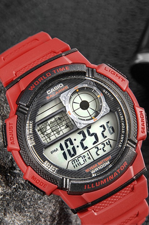 Muški sat CASIO AE-1000W-4AVDF, Boja: crvena, IVET.HR - MODERNA ODJEĆA