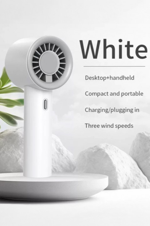 Ručni mini ventilator ROBY WHITE, Boja: bijela, IVET.HR - MODERNA ODJEĆA