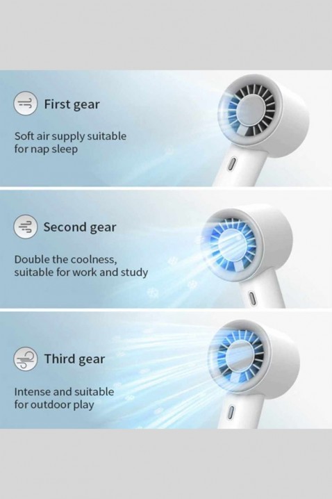Ručni mini ventilator ROBY WHITE, Boja: bijela, IVET.HR - MODERNA ODJEĆA